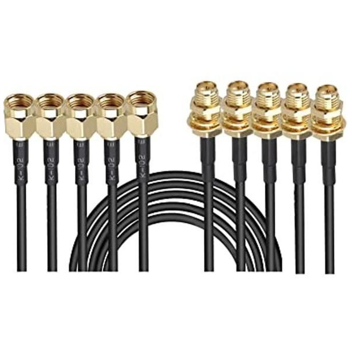 JOINSI Paquete de 5 cables coaxiales de extensión de