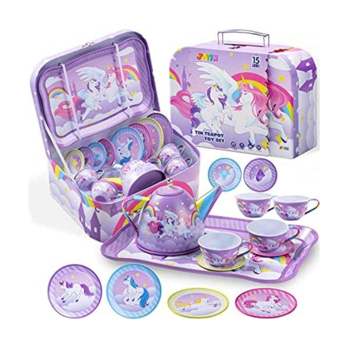 JOYIN Juego de 15 piezas de té para niñas pequeñas juego