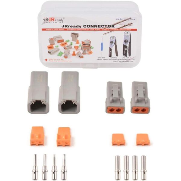 JRready DTP Connector Kit ST6138 2 Pin Gray Waterproof_1