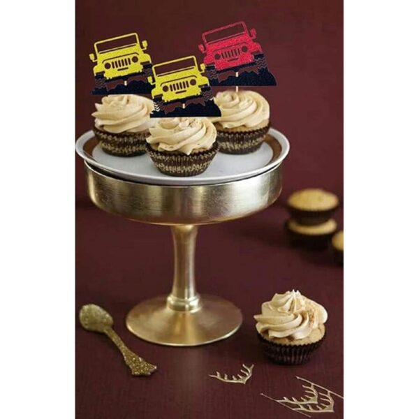 JeVenis 24 piezas de decoración para tartas de auto Jeep