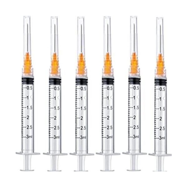 Jeringa Luer Slip de plástico sin aguja 0.7 fl oz 12