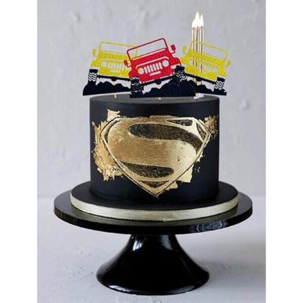 JeVenis 24 piezas de decoración para tartas de auto Jeep
