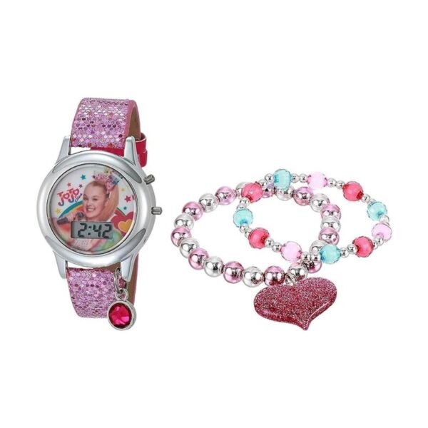 JoJo Siwa Reloj de cuarzo para niña con correa de goma_1
