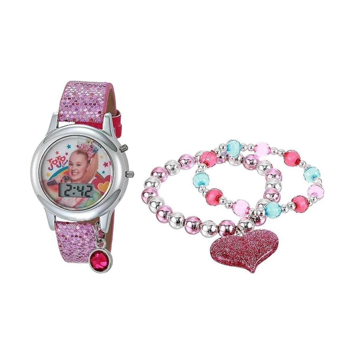 JoJo Siwa Reloj de cuarzo para niña con correa de goma