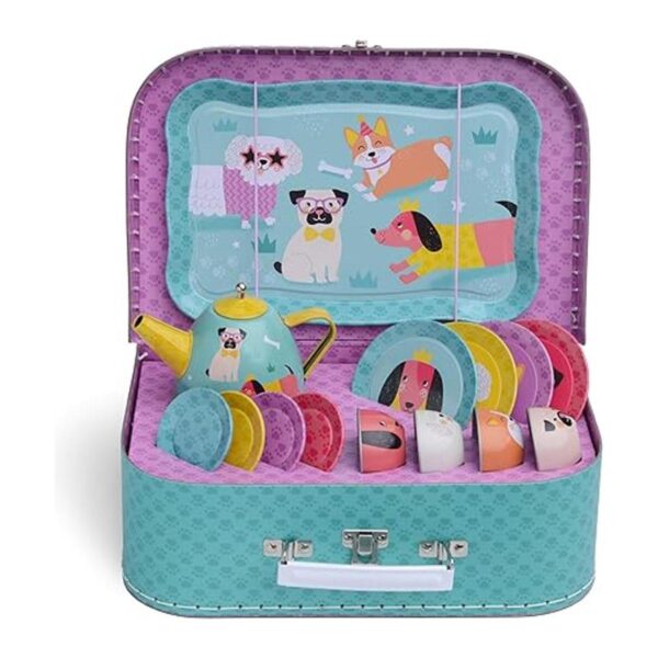 Jewelkeeper Juego de té y estuche de transporte para niños_2