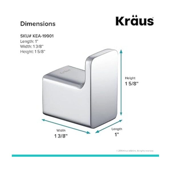 KRAUS Stelios KEA19901CH Gancho para bata de baño y_2