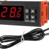 Dorhea Controlador de temperatura LCD digital 10A CC 24V_1