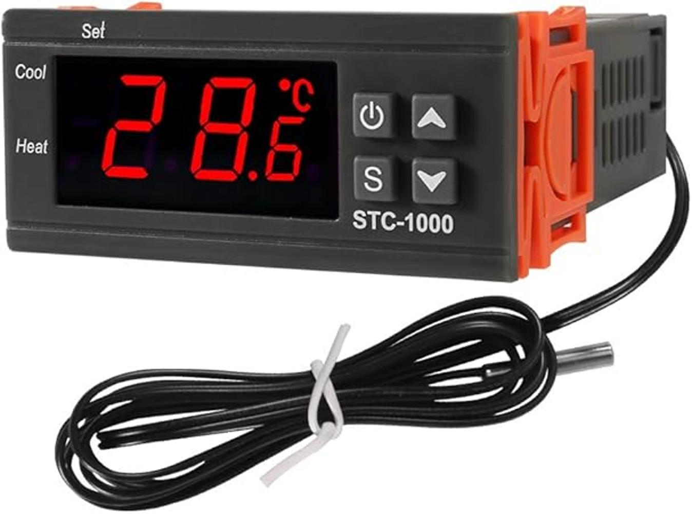 Dorhea Controlador de temperatura LCD digital 10A CC 24V