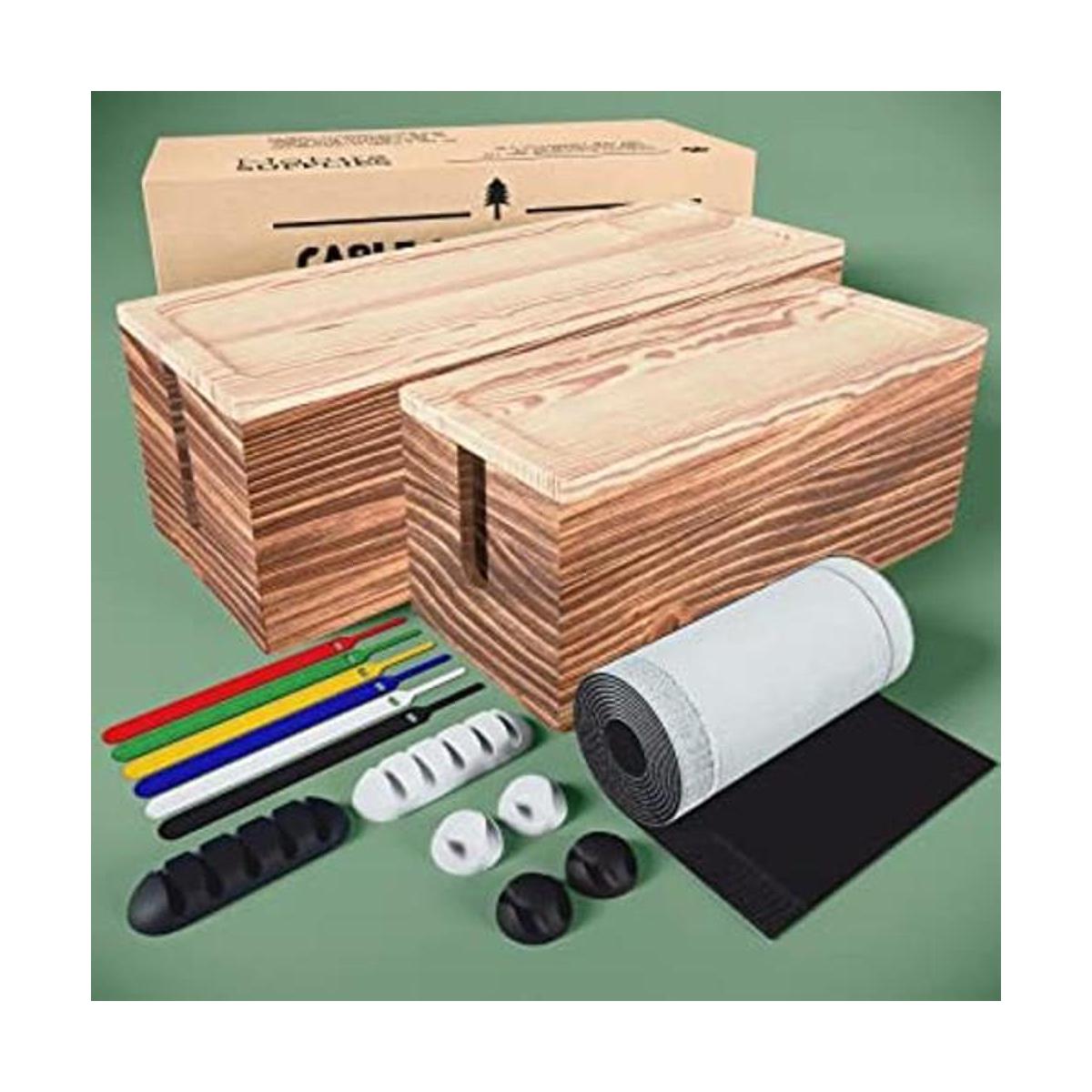 NATURE SUPPLIES Caja de gestión de cables de madera