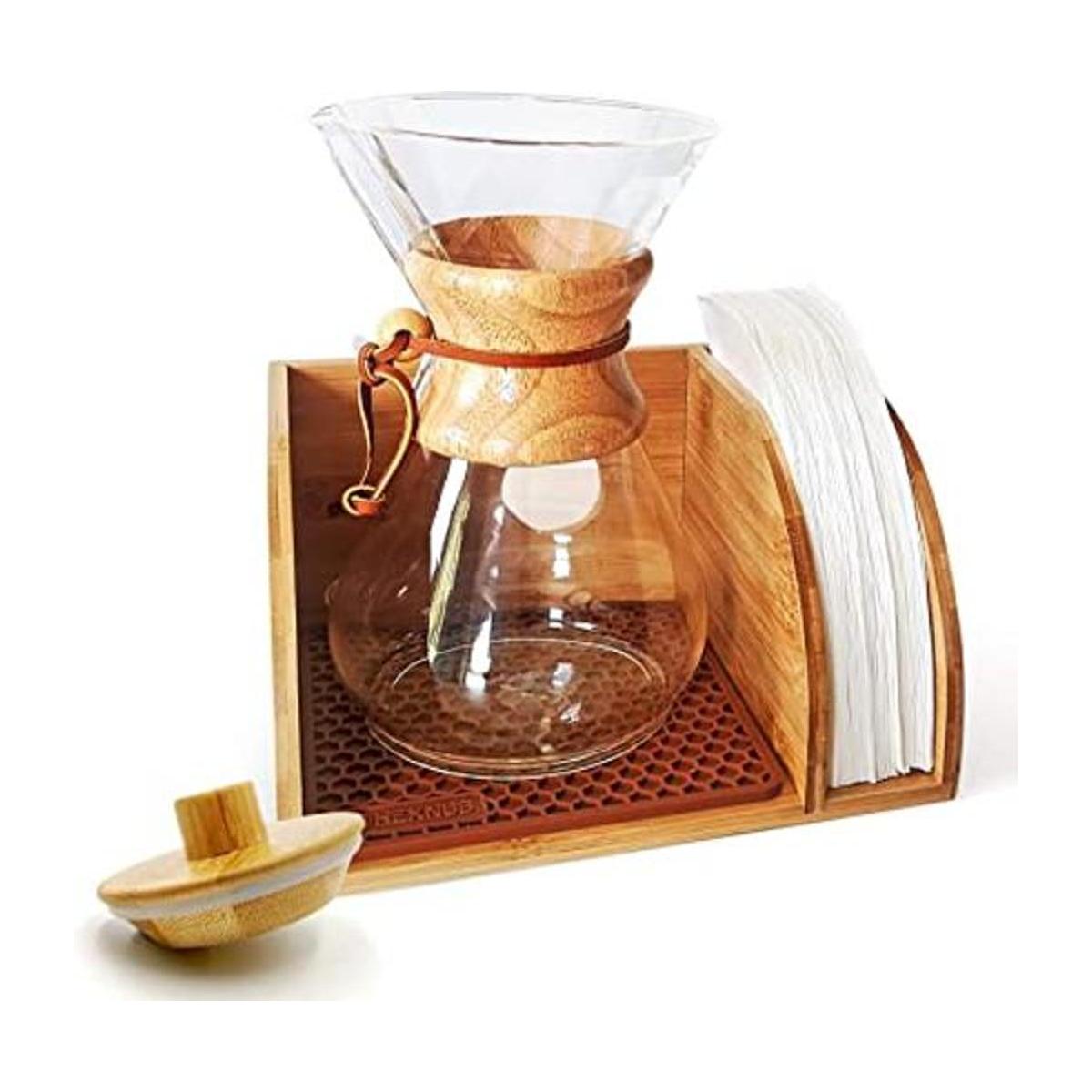 HEXNUB Organizador y tapa para cafeteras Chemex soporte