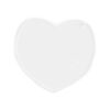Llavero de corazón acrílico en blanco con anillos de