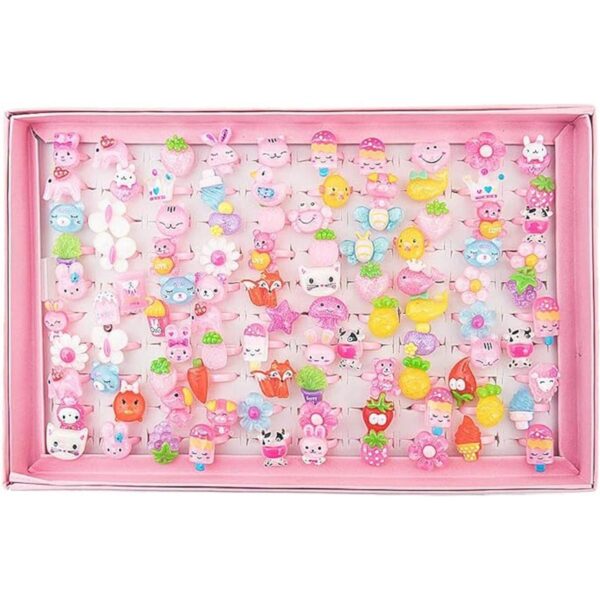SOTOGO 100 anillos de joyería para niña anillos de juego_2