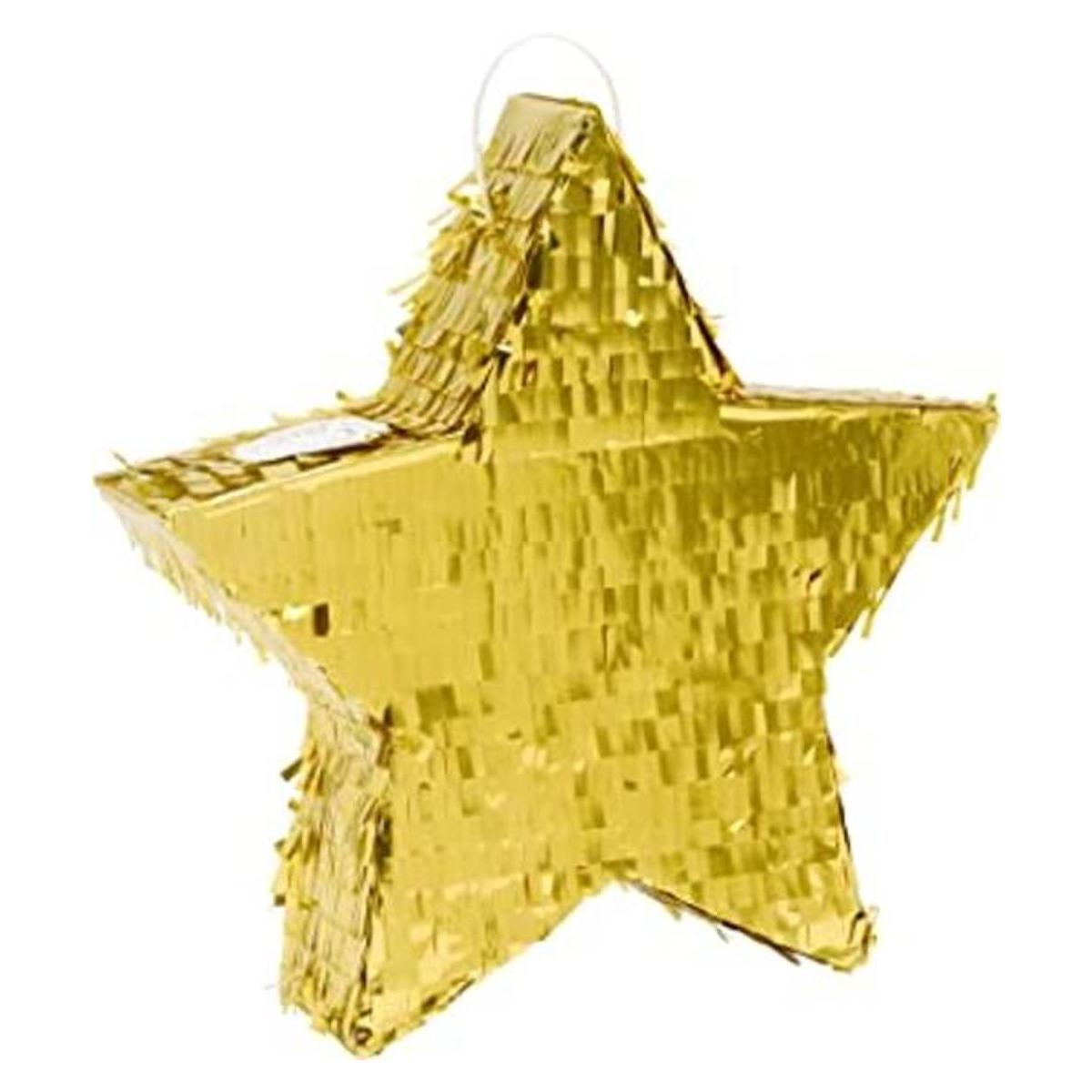 Piñata de estrella dorada pequeña para fiesta de