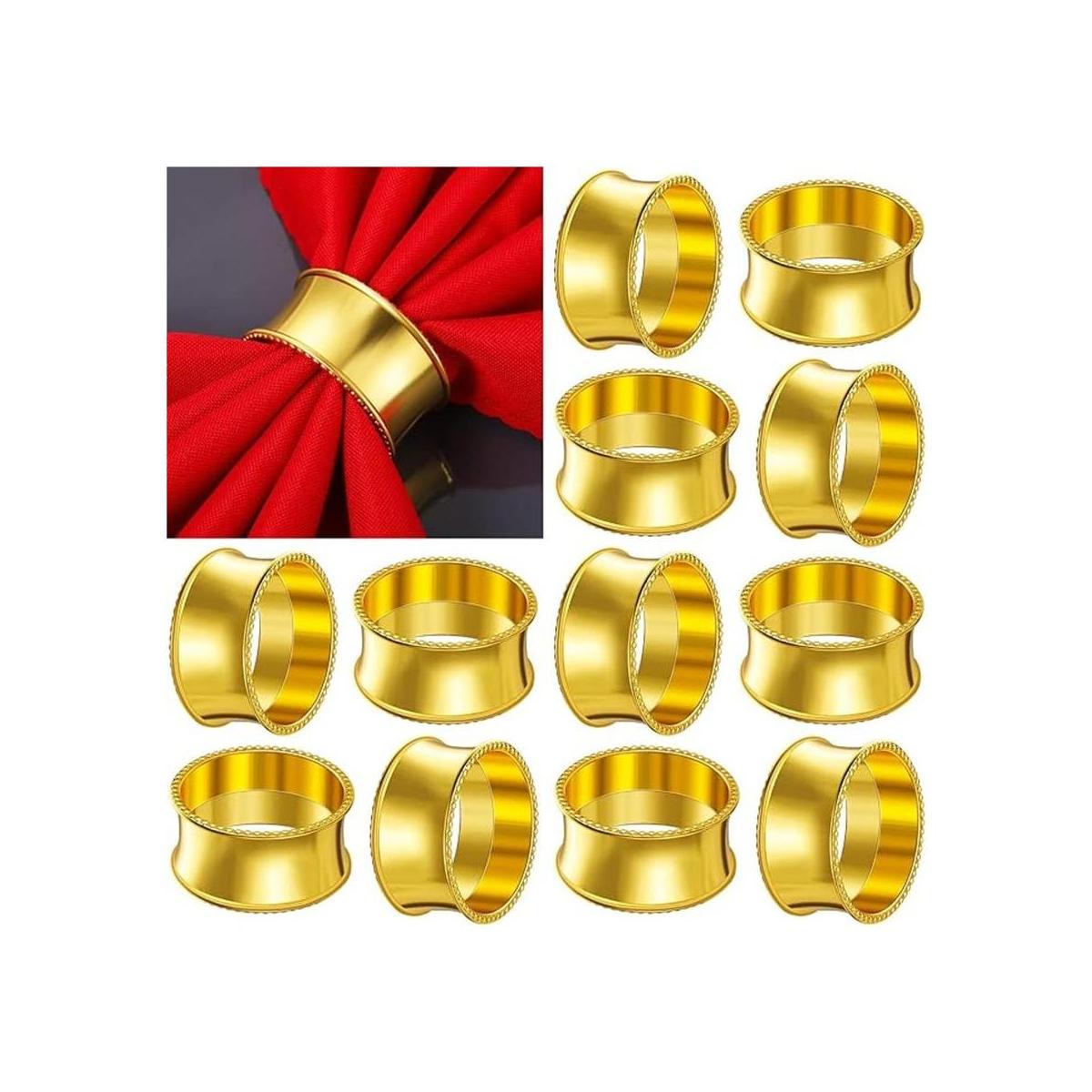 Servilletas de metal con diamantes de imitación delicada