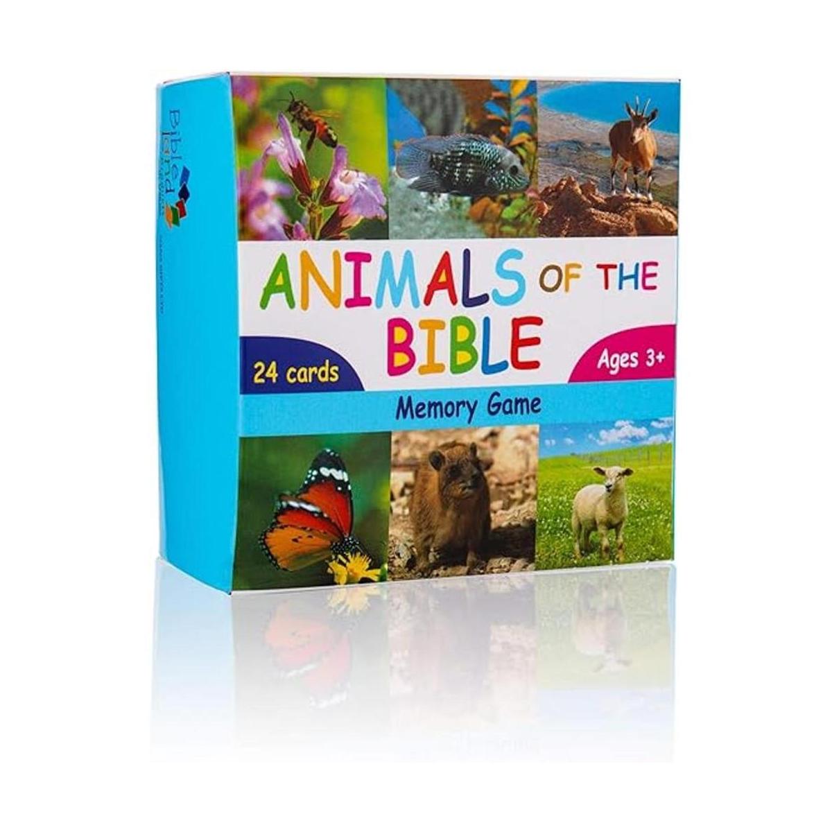 Juego de tarjetas de memoria de animales bíblicos