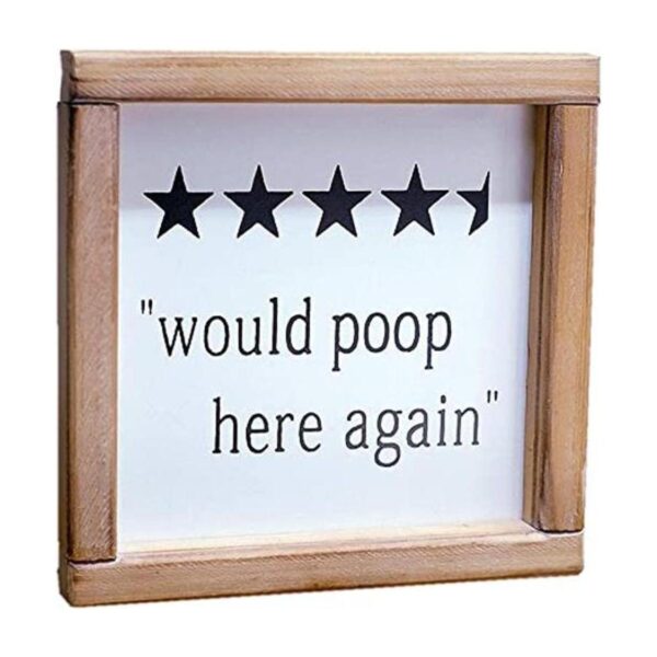 SIMPLY ANI Letrero de baño divertido con texto en inglés