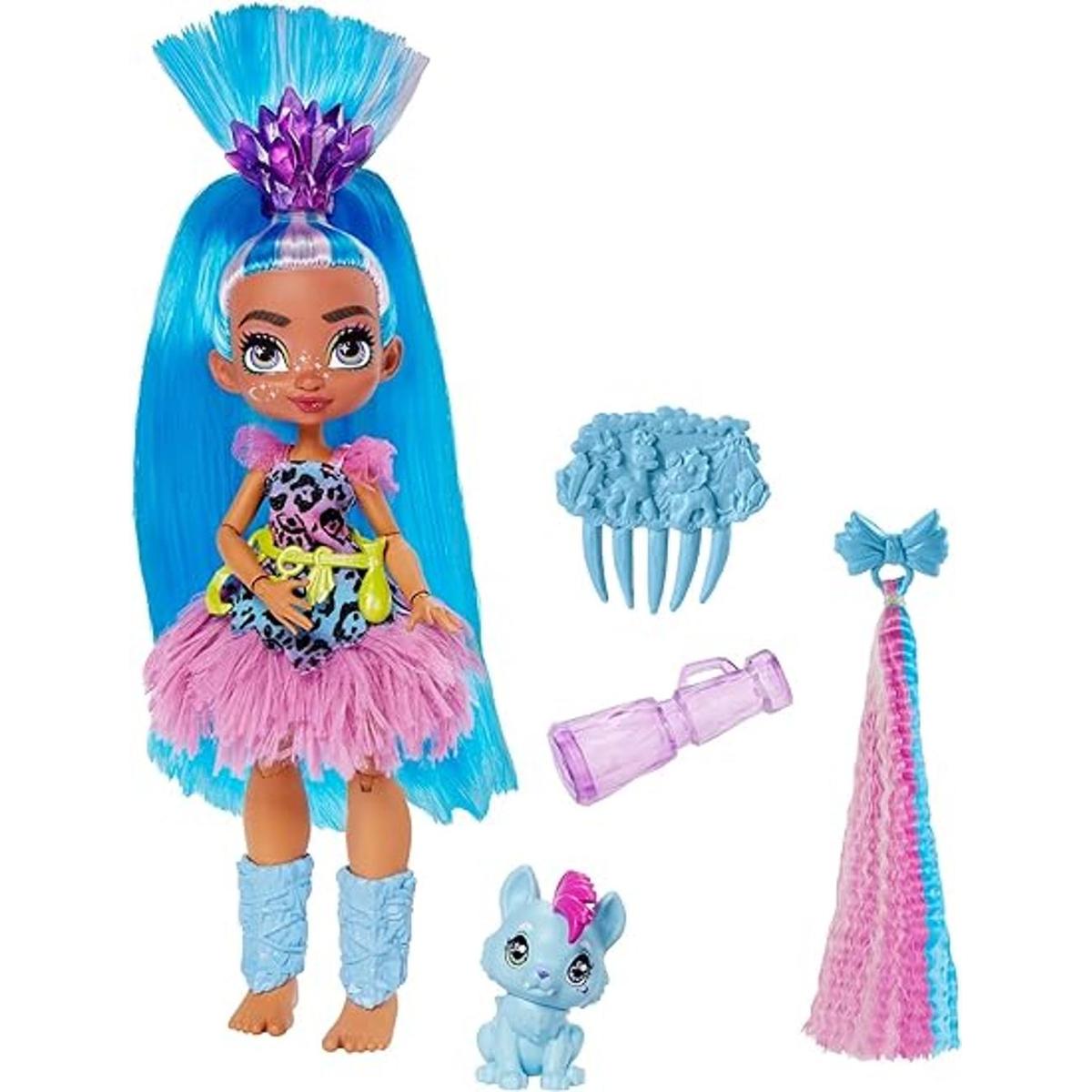 Mattel Cave Club Tella Doll 10 pulgadas pelo azul