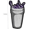 Parche bordado a mano con bebiendo de doble taza para_3