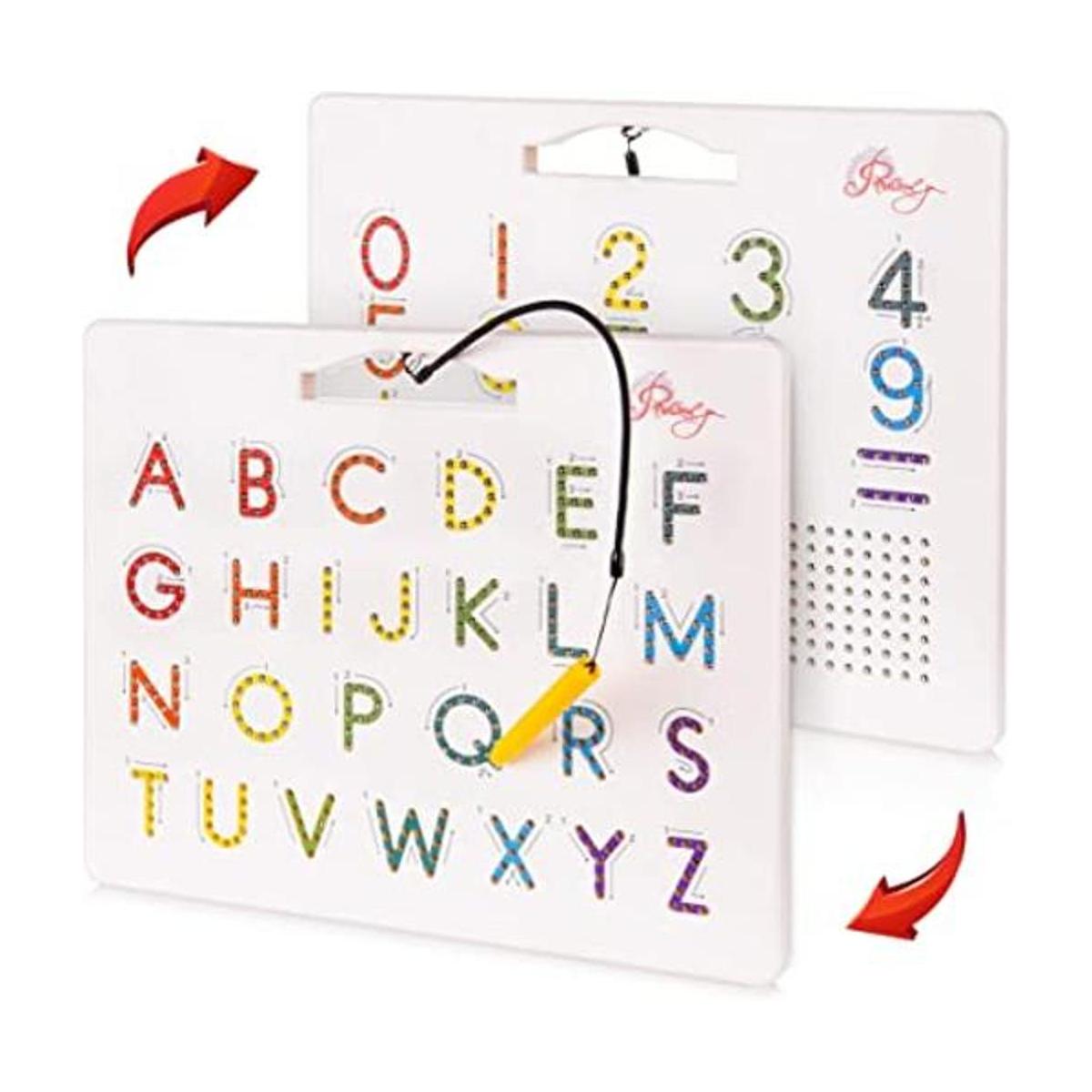 Tablero magnético de calculo del alfabeto letras y