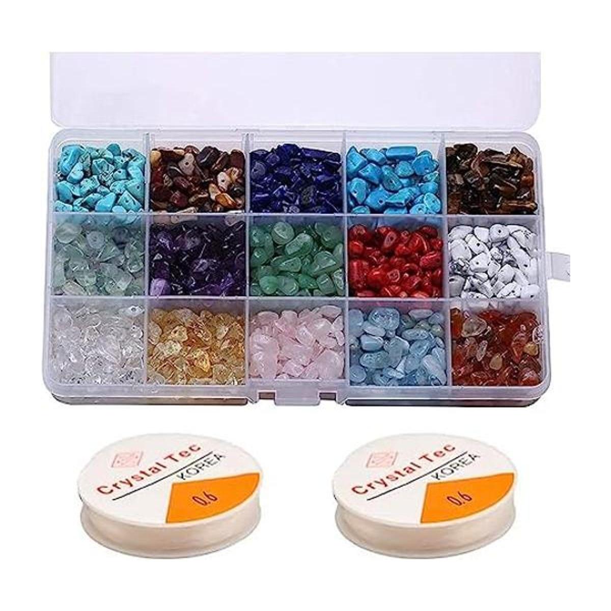 Topwon Juego de 750 cuentas de piedras preciosas para
