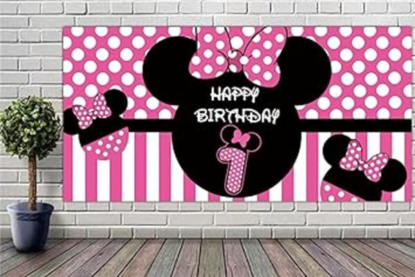 Telón de fondo de cumpleaños de Minnie 1 suministros de_4
