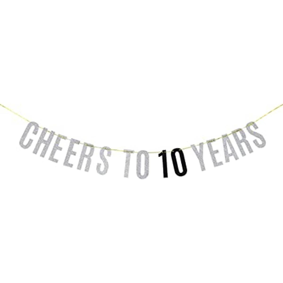 WeBenison Cheers to 10 Years Banner Feliz cumpleaños 10