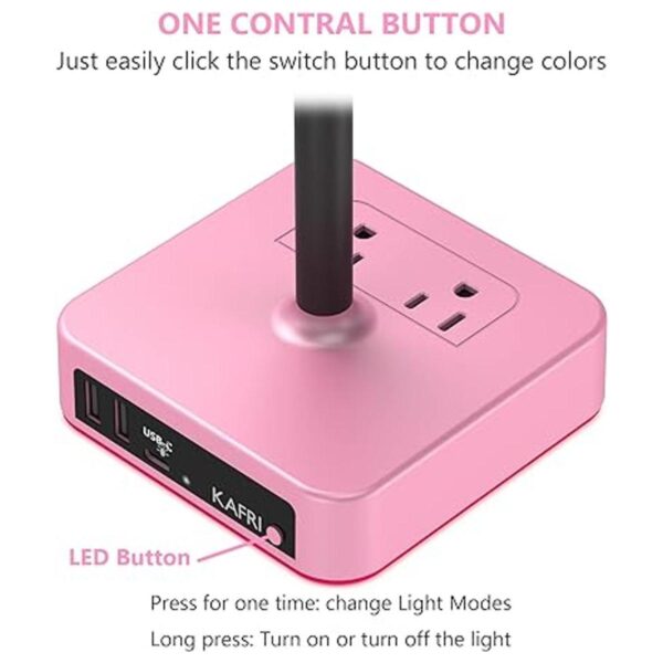 KAFRI Soporte para auriculares RGB con cargador USB