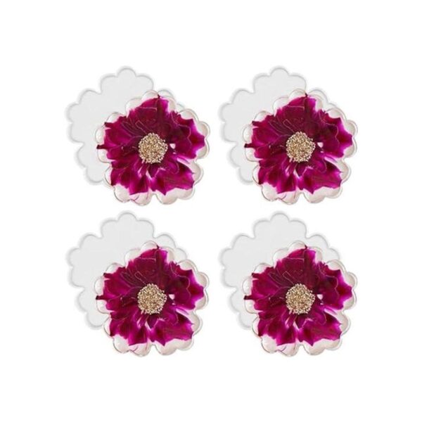 ResinWorld Paquete de 4 moldes de posavasos de flores de 4_1