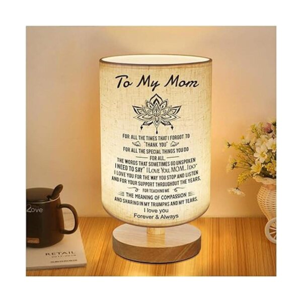 To My Mom Gifts Lámpara de mesa grabada lámpara de_4