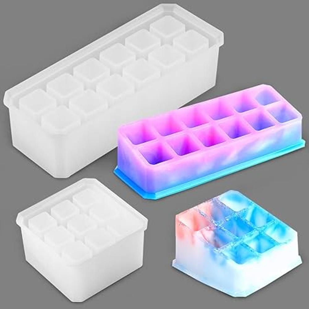 Tomorotec Molde de resina epoxi de silicona 2 tamaños