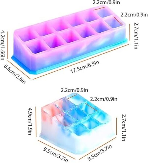 Tomorotec Molde de resina epoxi de silicona 2 tamaños