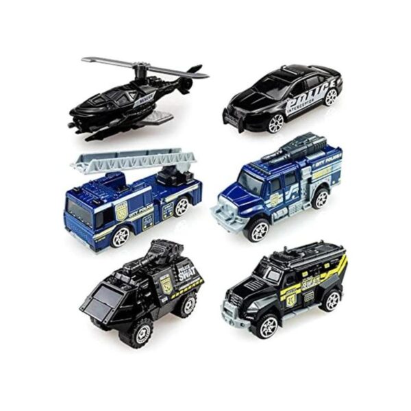 Juego de juguetes de coche de policía fundido a presión_1