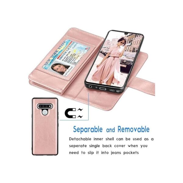 Tekcoo Funda tipo cartera para LG Stylo 6 con ranuras_3
