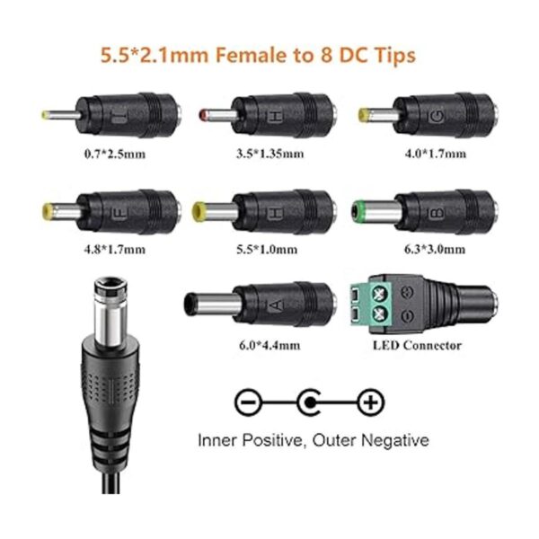 SoulBay Fuente de alimentación de 12 V y 2 A adaptador_3