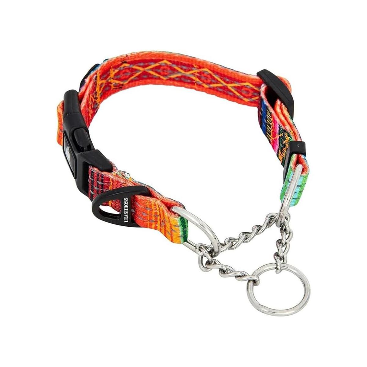 Straphboss Collar de perro reflectante con patrón de