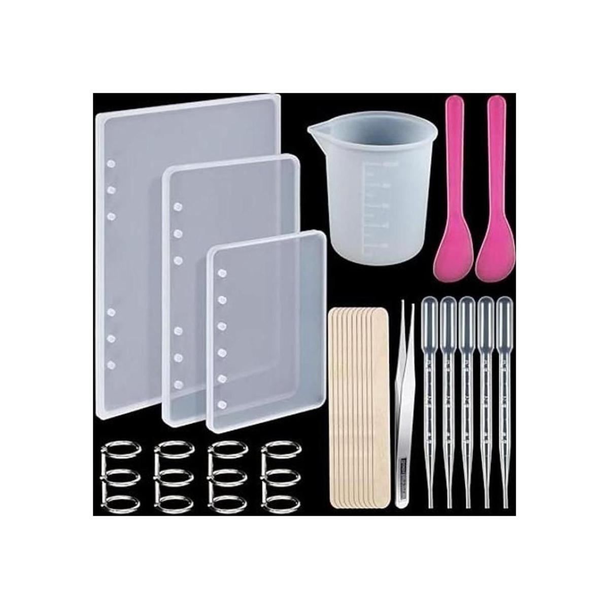 WILLBOND Juego de 26 moldes de resina para cuadernos