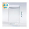 Tarros de plástico transparente de 43 onzas 43.3 fl oz_2