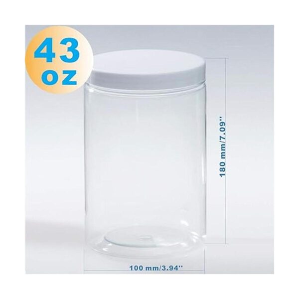 Tarros de plástico transparente de 43 onzas 43.3 fl oz_2