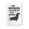 Toalla de cocina divertida My Wiener Stays Up All Night_1