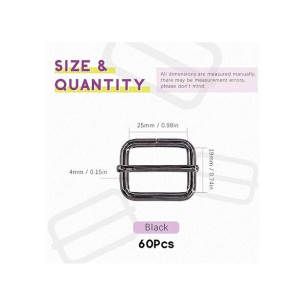 Swpeet 60 anillos de metal resistentes de 0.984 in de_2