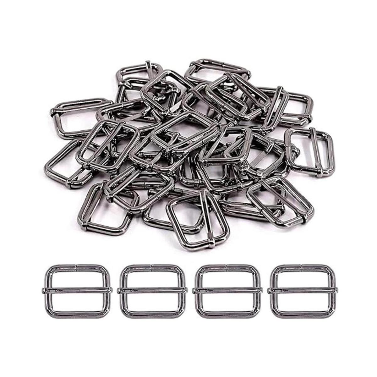 Swpeet 60 anillos de metal resistentes de 0.984 in de
