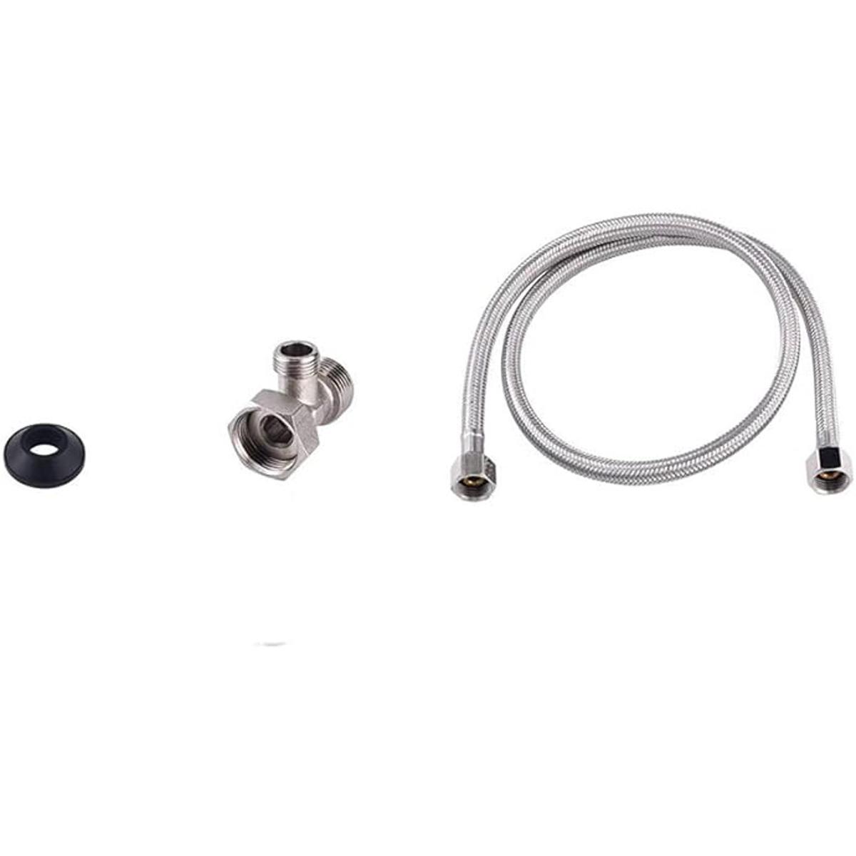 SAMODRA Bidet TAdapter y Trenzado de Acero Manguera de