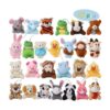 Juegoal Juego de 26 minijuguetes de peluche de animales_1