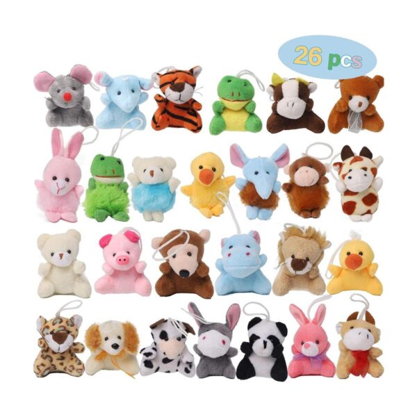 Juegoal Juego de 26 minijuguetes de peluche de animales_1