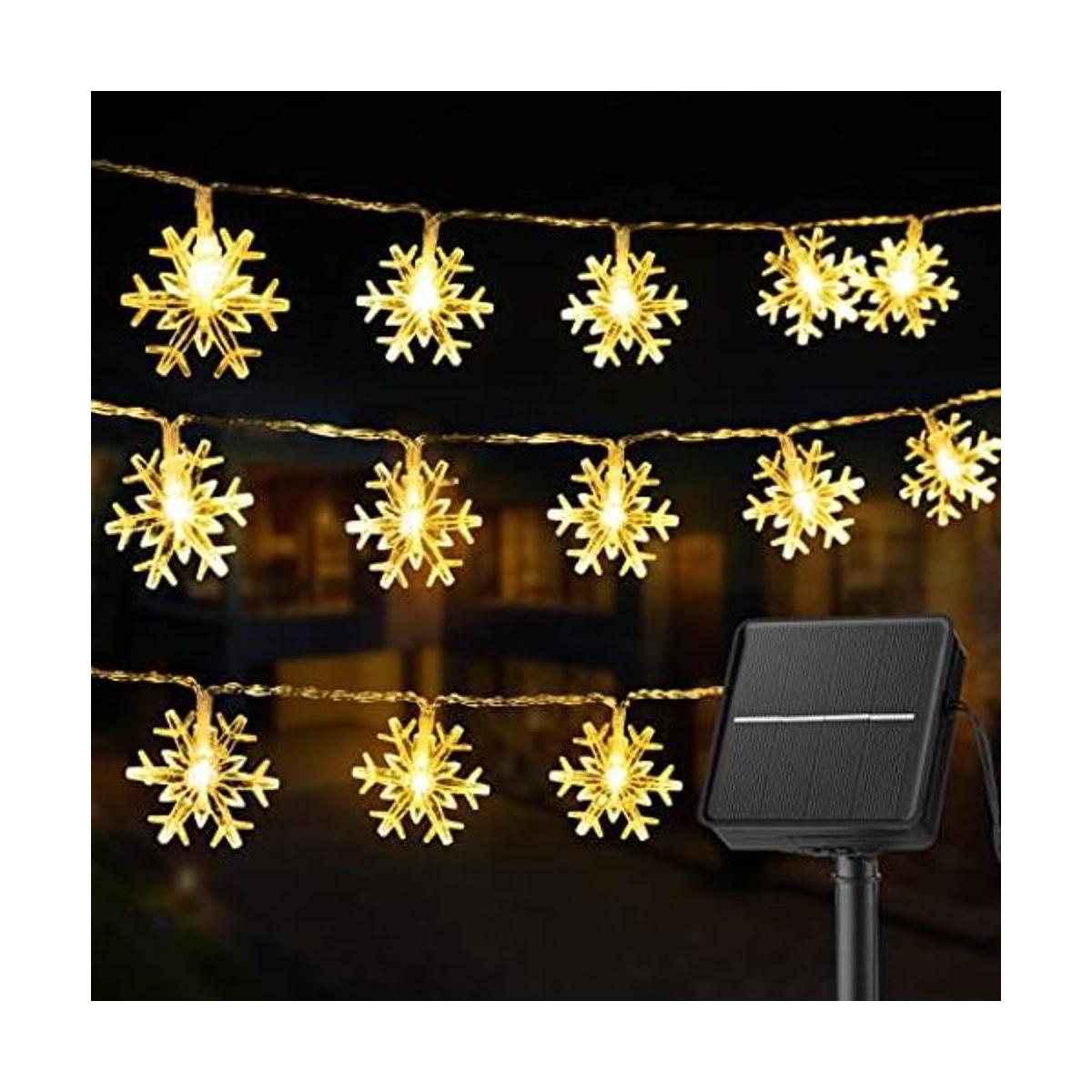 Tira de luces con diseño de copo de nieve con 50 ledes