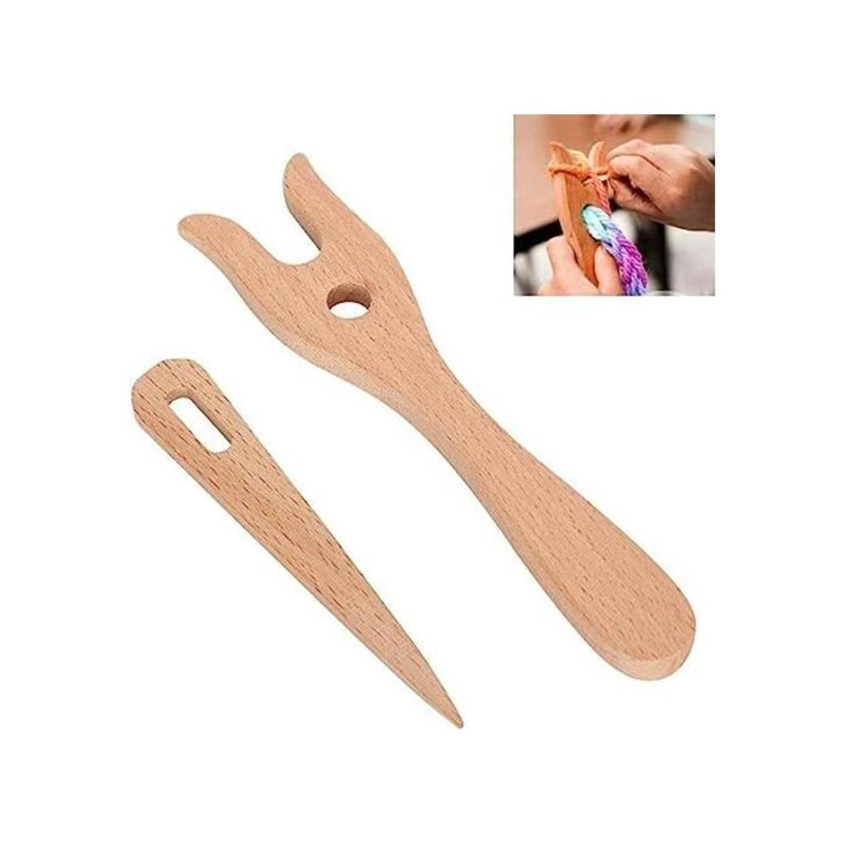 TOPINCN Kit de horquilla de tejer y aguja de ojo cuerda