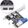 Tarjeta de expansión de 125 PCIE a USB 3.0 4 puertos USB_3