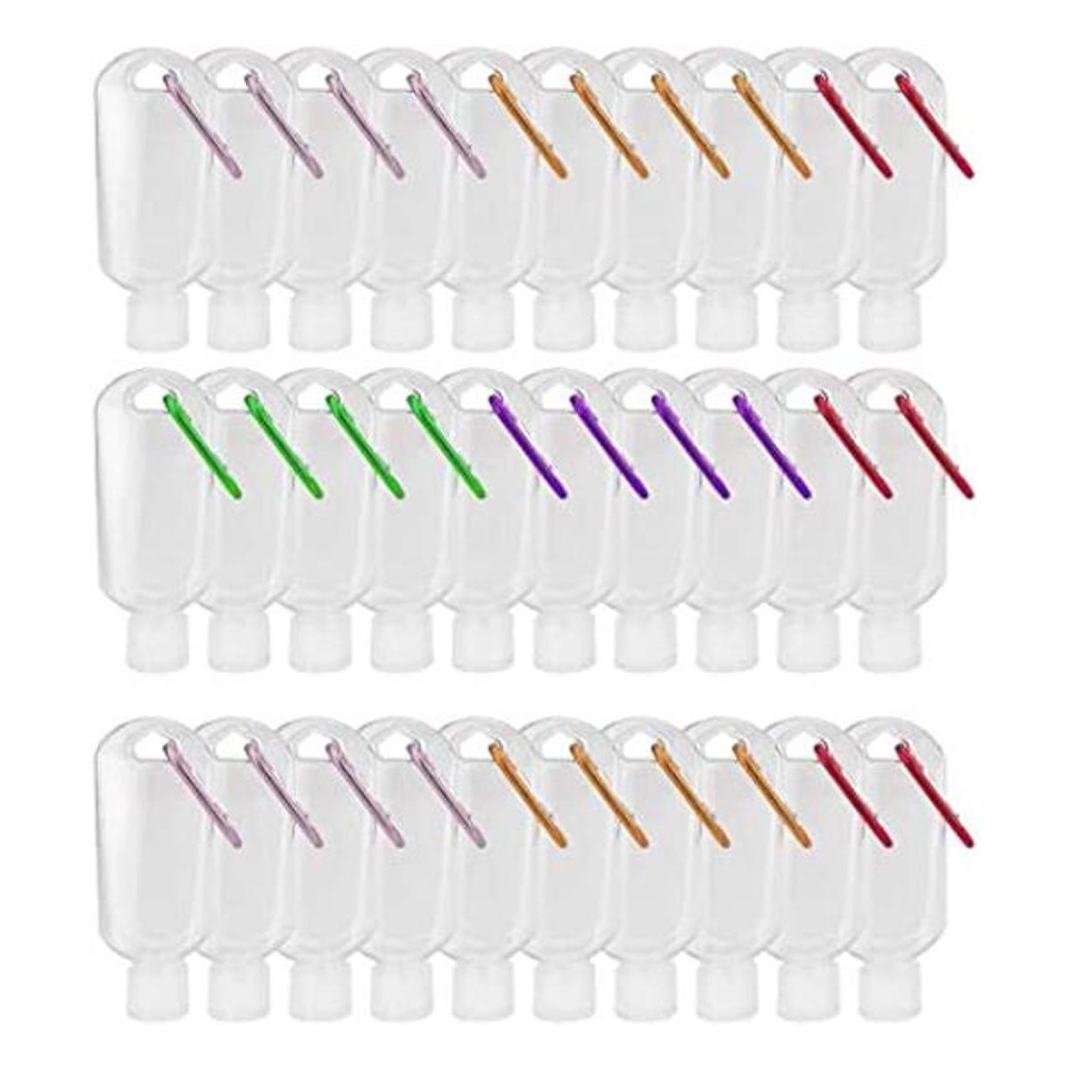 Spmimi Paquete de 30 botellas de plástico transparente
