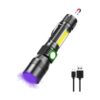 Linterna UV de luz negra linterna recargable por USB con_1
