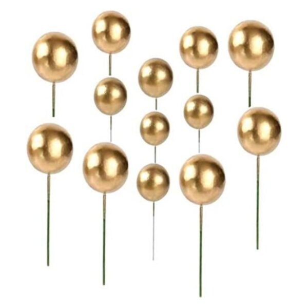 Mini globos para tartas redondas de oro para cupcakes_1